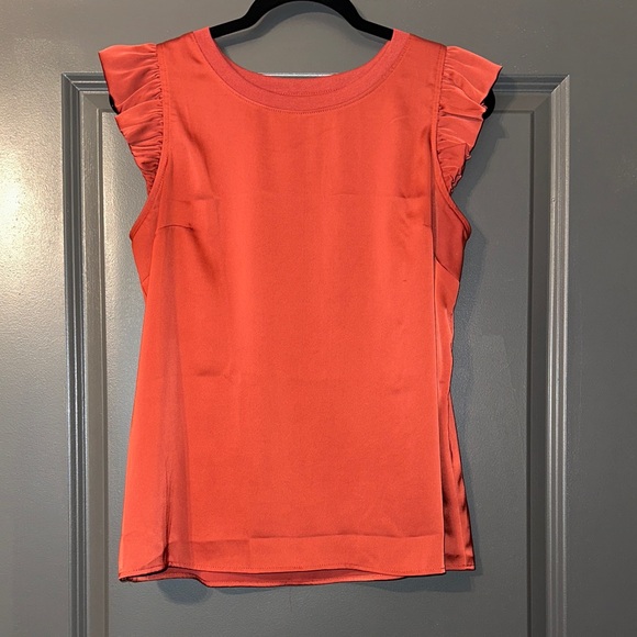 Maurices Rust Ruffle Sleeve Blouse - Picture 1 of 2
